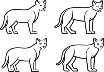 Nature Animal Outline Artwork. Farm and Wild Animal Outlines. Minimal Animal Stroke Illustration. Animal Species Outline Collection. Outline Animal Line Artwork. Animal Kingdom Outline Design