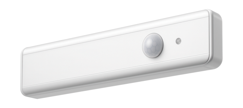 Motion-sensor light bar activates when the pantry door opens.