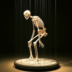 Display the posture of the skeleton on the display platform