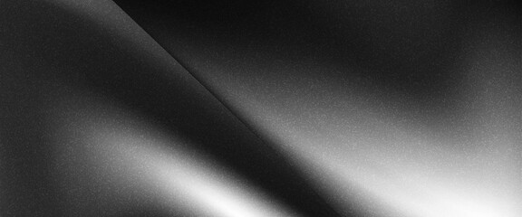 Black dark gray silver white wave abstract background for design. Light wave, wavy line. Ombre gradient. Noise rough grungy grain brushed metal metallic effect.eps10