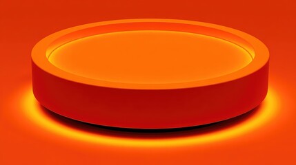Orange circular platform glows with warm light.