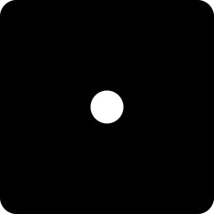 Single White Dot on Black