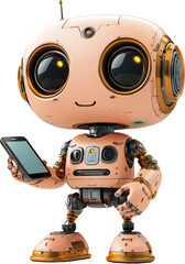 Fototapeta premium robot using phone 