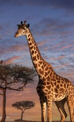 giraffe in the savannah