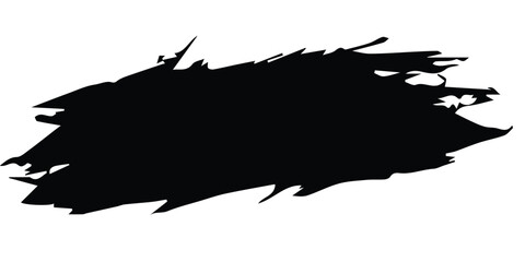 Naklejka premium Abstract Black Grunge Brush Stroke on White Background Vector, vector illustration