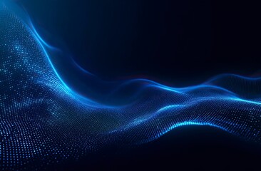 Elegant abstract blue gradient background with flowing wavy lines and dots, perfect for modern website design, creating a sense of calm and professional appeal, a stunning design element