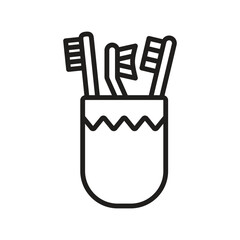 toothbrush holder icon vector design template