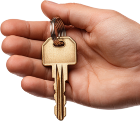 hand holding a key
