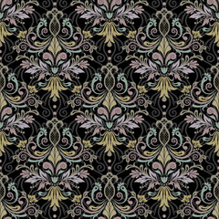 Seamless Vintage Pattern. Vector seamless border in Victorian style. Islam, turkish, Indian, Arabic. Vector, illustration