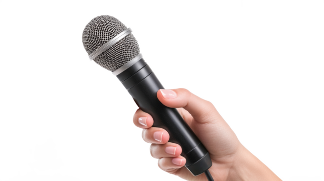 microphone in hand