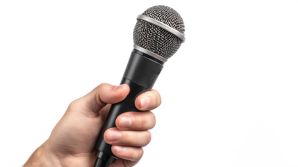 microphone in hand