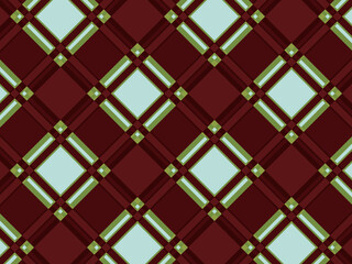 A diagonally arranged tartan check pattern featuring a balanced and symmetrical design. Ideal for geometric backgrounds, fabric textures, decorative prints, or stylish modern compositions.