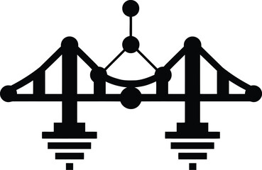 Abstract bridge logo design vector illustration modern minimalist style for company brand identity icon