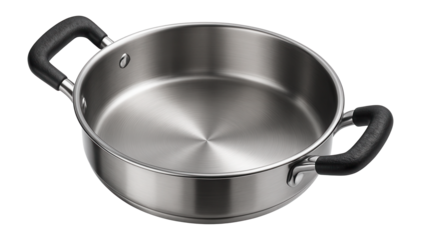 A double-handled saute pan for a secure grip when preparing large family meals.