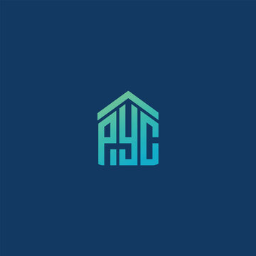 Geometric PYC Logo Emblem for Real Estate or Creative Design Applications