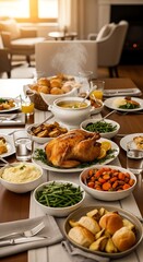 A Deliciously Prepared Thanksgiving Feast Ready to Be Enjoyed.