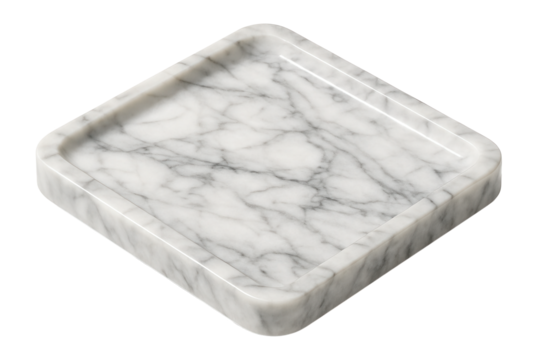 A square marble tray, ideal for elegantly serving sushi or sashimi.
