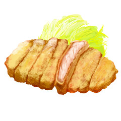 とんかつ_リアルテイストイラスト