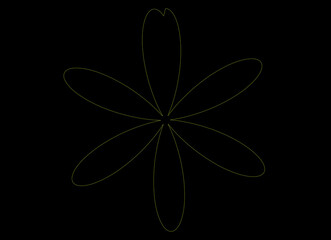 Flowers on Black Background