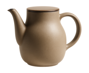 Matte stoneware coffee pot ideal for a Scandinavian-inspired home.