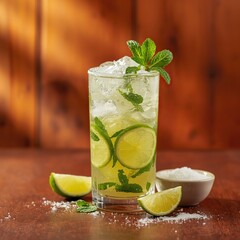 Mojito Cocktail with Lime and Mint, using generative ai