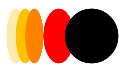 Modern Graphic with Gradually Changing Color Circles