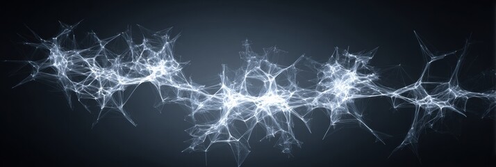 Intricate web of light forms a stunning pattern in a dark environment, illustrating the beauty of abstract design and connectivity.