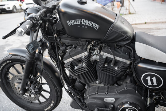 Harley-Davidson Sportster Iron 883 motorcycle in Durres, Albania 10.02.2025