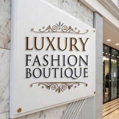 Luxury Boutique Signage and Branding Aesthetic
