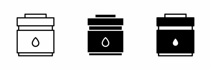 Vector illustration of a black oil barrel