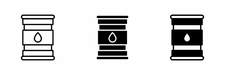 Vector illustration of a black oil barrel