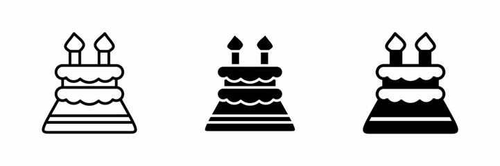 Vector illustration of a black cake