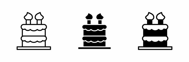 Vector illustration of a black cake