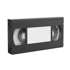 Obraz premium Retro vhs tape with transparent background illustrating vintage media storage
