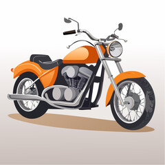 Obraz premium Motorrad im Retro-Chopper-Stil