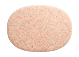 Soft oval chenille rug, perfect for a nursery in a family home.