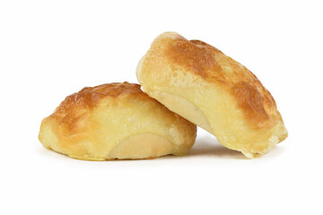 Bakery fresh soft and golden pastries displayed on a simple surface ready for enjoying in a cozy setting