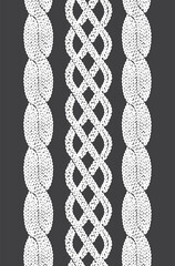 KNIT　縄編み　ケーブルニット