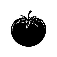 tomato isolated on black