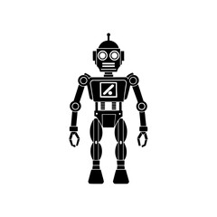 blue screen robot toy