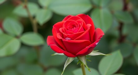 Fototapeta premium red rose in garden