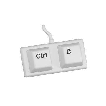 CTRL C button on white. short cut copy button