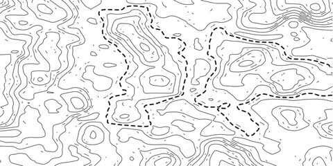Topographic map background geographic line map with elevation assignments. White background with topographic wavy pattern design.paper texture Imitation of a geographical map shades.topographic, topo
