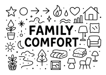 Fototapeta premium Family Comfort Icons