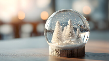 Snow Globe with Trees
