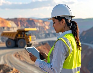 Obraz premium Mining Progress Inspection