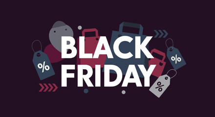 Black Friday sale event graphic Deals discounts shopping and retail promotion