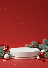 christmas background with red balls