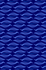 Captivating deep blue wave pattern with flowing lines and subtle shading, perfect for modern designs and serene backgrounds