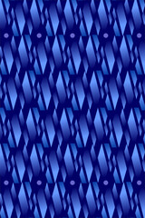 Dynamic blue geometric pattern with shimmering diamond shapes and subtle circular accents offers modern elegance for graphic design projects